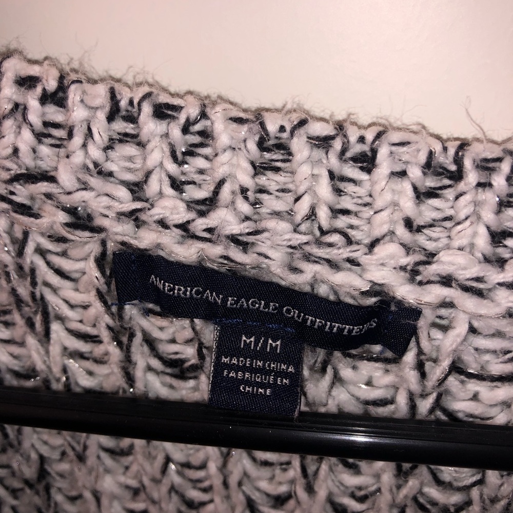 black and white America Eagle Sweater